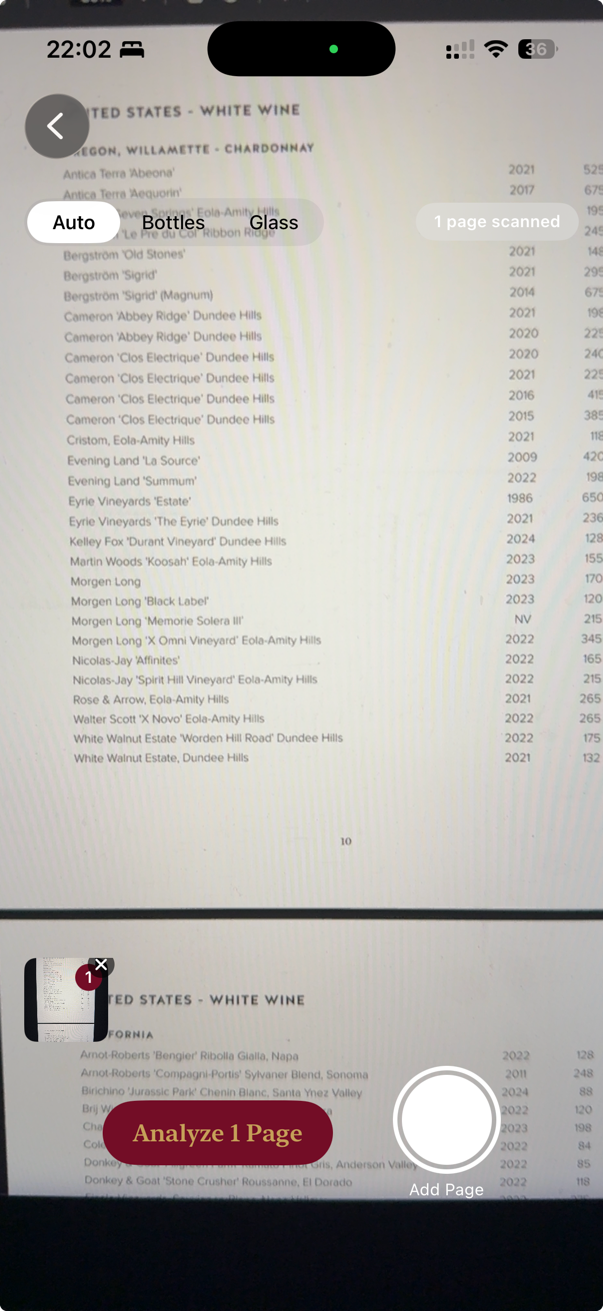 Add pages, then analyze